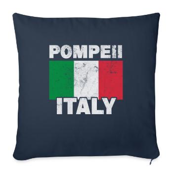 Pompéi, Italie, paléontologue volcanologue italien - Housse de coussin décorative 45 x 45 cm - bleu marine - Devant