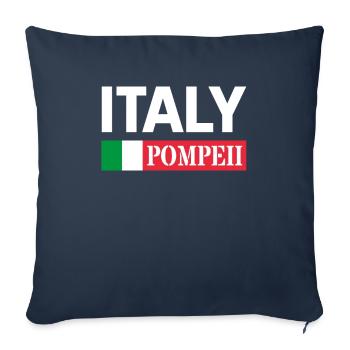 Italy Flag Pompeii Conservation Volcanic Eruption - Sofa pillowcase 17,3'' x 17,3'' (45 x 45 cm) - navy - Front