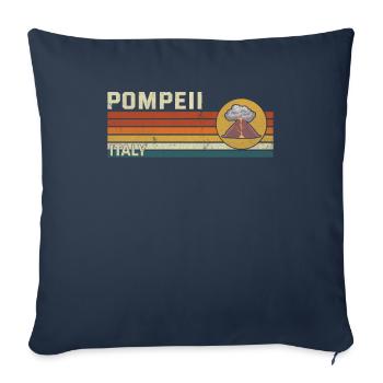 Pompeii Italy Vintage Volcanic Eruption Gift - Sofa pillowcase 17,3'' x 17,3'' (45 x 45 cm) - navy - Front