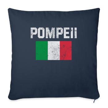 Pompeii Flag Italy Geology - Sofa pillowcase 17,3'' x 17,3'' (45 x 45 cm) - navy - Front