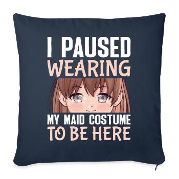 Femboy Crossdressing - Sofa pillowcase 17,3'' x 17,3'' (45 x 45 cm) - navy - Front