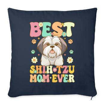 Groovy Amoureux des chiens - Housse de coussin décorative 45 x 45 cm - bleu marine - Devant