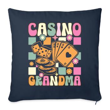 Groovy Slot Machine Casino Lovers Gambling - Sofa pillowcase 17,3'' x 17,3'' (45 x 45 cm) - navy - Front