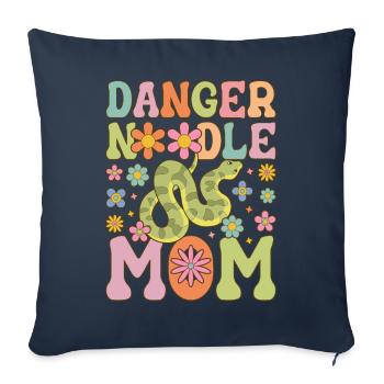 Groovy Snake Maman Serpent Meme - Housse de coussin décorative 45 x 45 cm - bleu marine - Devant