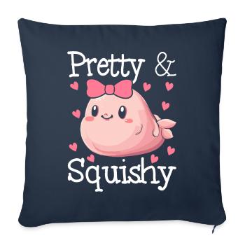 Funny Blobfish Sea Creature - Sofa pillowcase 17,3'' x 17,3'' (45 x 45 cm) - navy - Front