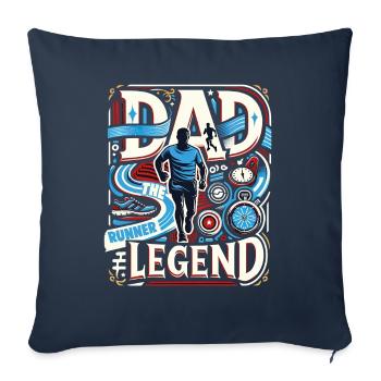 Father's Day DAD the Runner Legend Dad - Sofa pillowcase 17,3'' x 17,3'' (45 x 45 cm) - navy - Front