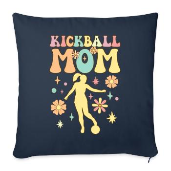 Groovy Female Kickball Player Mom - Sofa pillowcase 17,3'' x 17,3'' (45 x 45 cm) - navy - Front