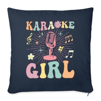 Groovy Female Singer Music Lover - Sofa pillowcase 17,3'' x 17,3'' (45 x 45 cm) - navy - Front