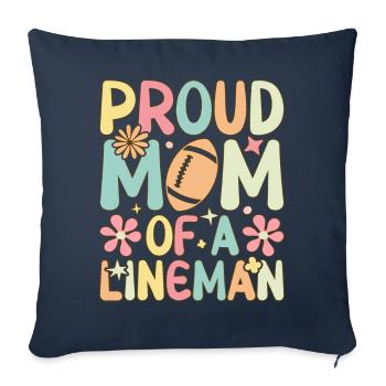 Groovy Football Lineman Mom - Sofa pillowcase 17,3'' x 17,3'' (45 x 45 cm) - navy - Front