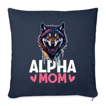 Female Alpha Wolf - Sofa pillowcase 17,3'' x 17,3'' (45 x 45 cm) - navy - Front
