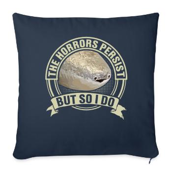 Drôle de poisson Sacabambaspi Meme - Housse de coussin décorative 45 x 45 cm - bleu marine - Devant