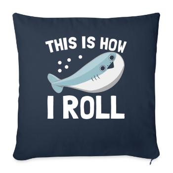 Drôle de poisson Sacabambaspi Meme - Housse de coussin décorative 45 x 45 cm - bleu marine - Devant