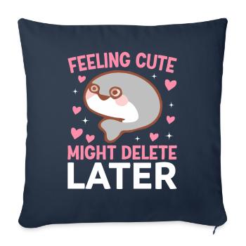 Sacabambaspis Fish Meme - Sofa pillowcase 17,3'' x 17,3'' (45 x 45 cm) - navy - Front