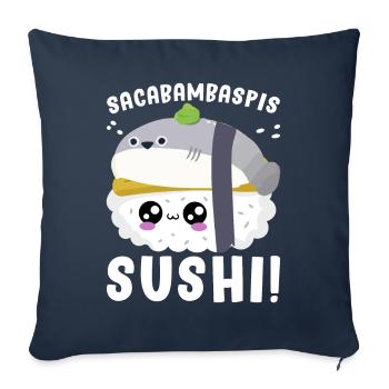 Fish Meme Japanese Food - Sofa pillowcase 17,3'' x 17,3'' (45 x 45 cm) - navy - Front