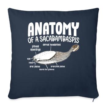 Poisson Meme - Housse de coussin décorative 45 x 45 cm - bleu marine - Devant