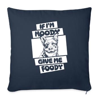 Bouvier Australien Drôle - Housse de coussin décorative 45 x 45 cm - bleu marine - Devant