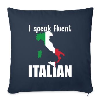 Learn Italian I Speak Fluent Italian - Sofa pillowcase 17,3'' x 17,3'' (45 x 45 cm) - navy - Front