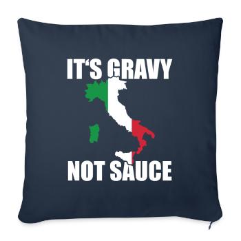 C’est de la sauce, pas de la sauce Cuisine italienne - Housse de coussin décorative 45 x 45 cm - bleu marine - Devant