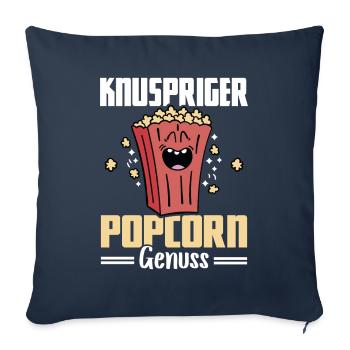 Knuspriger Popcorn Genuss - Popcorn Maschine - Sofakissenbezug 45 x 45 cm - Navy - Vorne