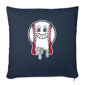 Baseball Drôle - Housse de coussin décorative 45 x 45 cm - bleu marine - Devant