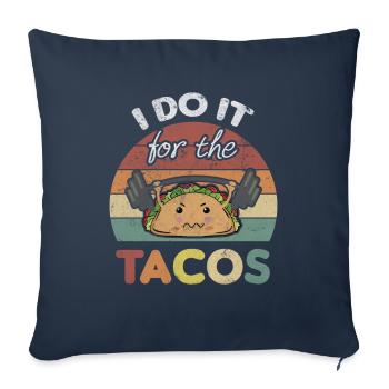Fitness Taco Gym Taco Liebhaber Vintage Burritos - Sofakissenbezug 45 x 45 cm - Navy - Vorne