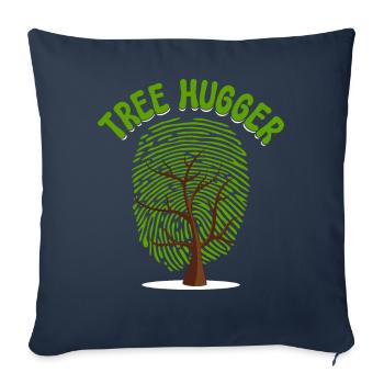 Environmentalist nature lover fingerprint - Sofa pillowcase 17,3'' x 17,3'' (45 x 45 cm) - navy - Front