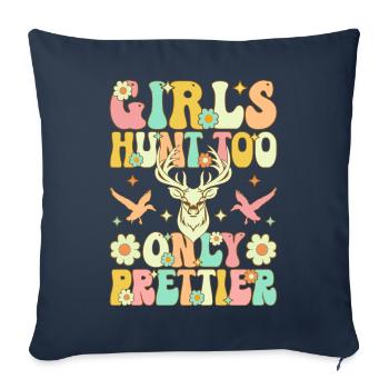 Hunting Girl Female Hunter - Sofa pillowcase 17,3'' x 17,3'' (45 x 45 cm) - navy - Front