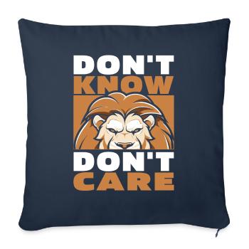 Leo Funny Don't Know Dont Care - Sofa pillowcase 17,3'' x 17,3'' (45 x 45 cm) - navy - Front