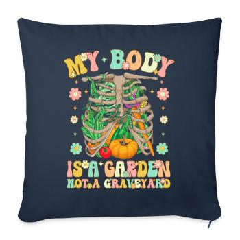Groovy Vegan Plant-Based Diet - Sofa pillowcase 17,3'' x 17,3'' (45 x 45 cm) - navy - Front
