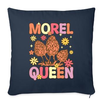 Groovy mycologist looking for mushrooms - Sofa pillowcase 17,3'' x 17,3'' (45 x 45 cm) - navy - Front