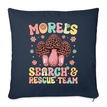 Groovy mycologist looking for mushrooms - Sofa pillowcase 17,3'' x 17,3'' (45 x 45 cm) - navy - Front