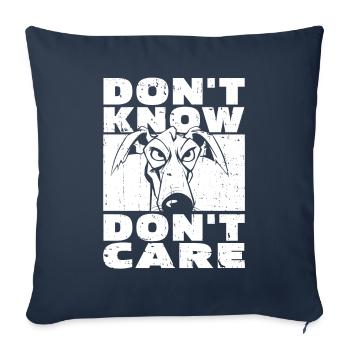 Greyhound Greyhound Drôle Ne Pas Savoir Ne Pas S’En Souci - Housse de coussin décorative 45 x 45 cm - bleu marine - Devant