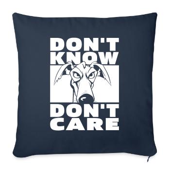 Greyhound Greyhound Drôle Ne Pas Savoir Ne Pas S’En Souci - Housse de coussin décorative 45 x 45 cm - bleu marine - Devant