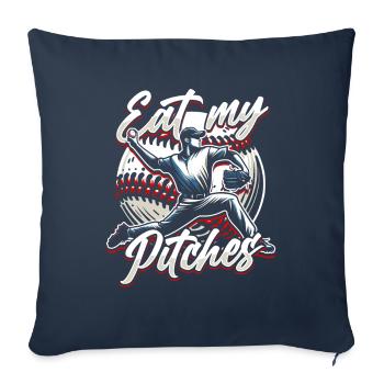 Base-ball - Housse de coussin décorative 45 x 45 cm - bleu marine - Devant