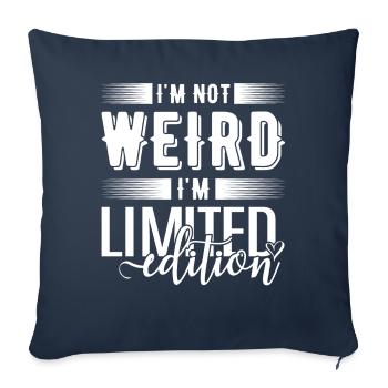 Je ne suis pas bizarre, je suis en édition limitée - Housse de coussin décorative 45 x 45 cm - bleu marine - Devant