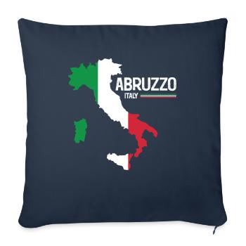 Abruzzes Italie Abruzzes Carte Régions Italie - Housse de coussin décorative 45 x 45 cm - bleu marine - Devant