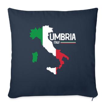 Umbria Italy Umbria Map Region Italy - Sofa pillowcase 17,3'' x 17,3'' (45 x 45 cm) - navy - Front