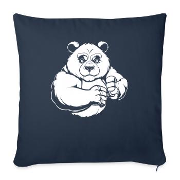 Großer Panda Pandabär - Sofakissenbezug 45 x 45 cm - Navy - Vorne
