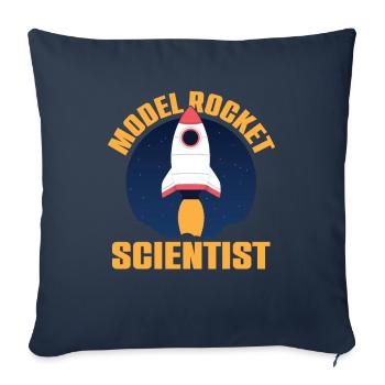 Model Rocket Scientist Cosmonaut Gift - Sofa pillowcase 17,3'' x 17,3'' (45 x 45 cm) - navy - Front