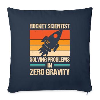 Rocket Scientist Retro Zero Gravitiy Vintage - Sofa pillowcase 17,3'' x 17,3'' (45 x 45 cm) - navy - Front