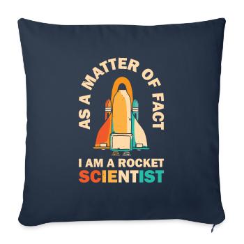 Retro Rocket Scientist Spaceman Space Shuttle - Sofa pillowcase 17,3'' x 17,3'' (45 x 45 cm) - navy - Front