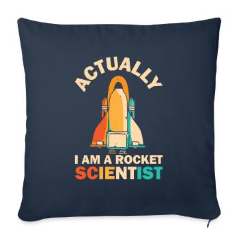 Retro Rocket Scientist Spaceman Space Shuttle - Sofa pillowcase 17,3'' x 17,3'' (45 x 45 cm) - navy - Front