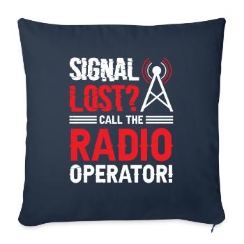 Signal Lost Radio Operator Profession Radio Show - Sofa pillowcase 17,3'' x 17,3'' (45 x 45 cm) - navy - Front