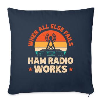 Radio Tum Radio Show Host Ham Radio Works - Sofa pillowcase 17,3'' x 17,3'' (45 x 45 cm) - navy - Front