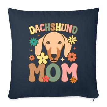 Groovy Female Dog Lover Sunflower - Sofa pillowcase 17,3'' x 17,3'' (45 x 45 cm) - navy - Front