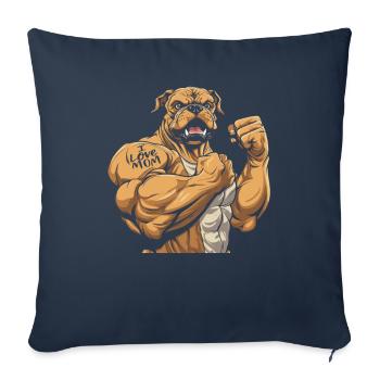 Bulldog Mom I Love Mom - Sofa pillowcase 17,3'' x 17,3'' (45 x 45 cm) - navy - Front