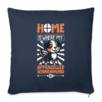 Home - Appenzeller Mountain Dog - Sofa pillowcase 17,3'' x 17,3'' (45 x 45 cm) - navy - Front