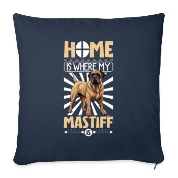 Home - Assyrian Mastiff - Sofa pillowcase 17,3'' x 17,3'' (45 x 45 cm) - navy - Front