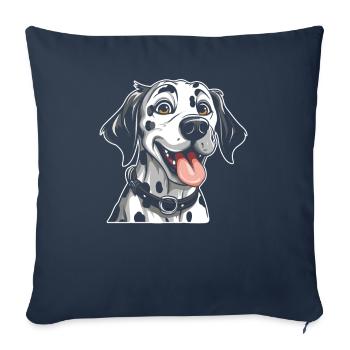 Dalmate - Housse de coussin décorative 45 x 45 cm - bleu marine - Devant