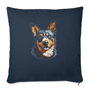 Australischer Rinderhund - Sofakissenbezug 45 x 45 cm - Navy - Vorne